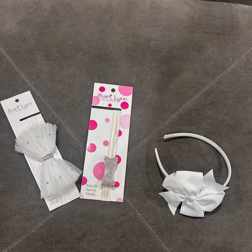 White Bow Kids Headband